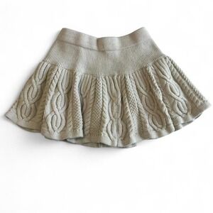 Girls Cream Knit Skirt | Size Small 5/6 |‎ Cotton-Acrylic Blend